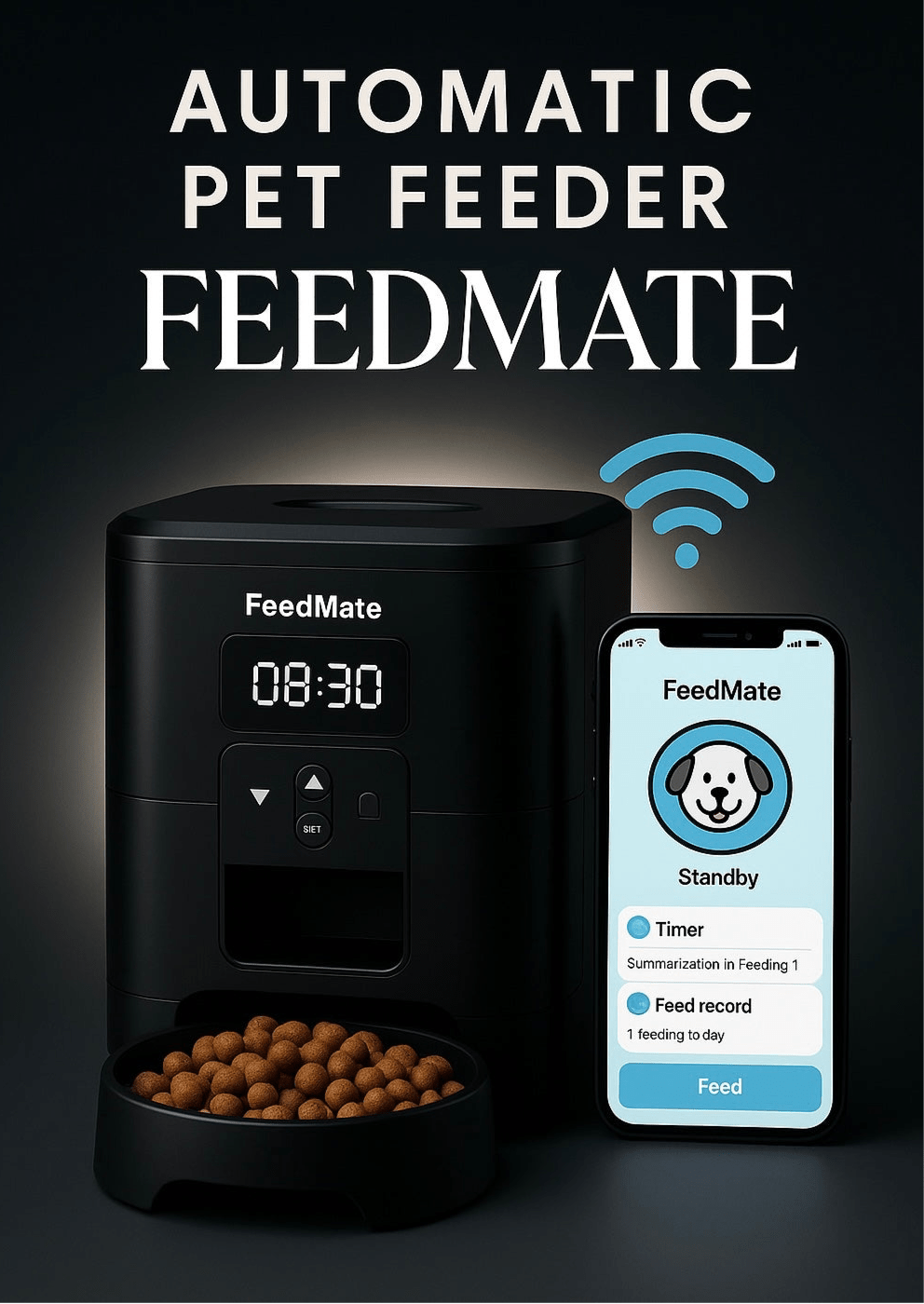 FeedMate™ – Smart Pet Feeder | Automatic Food Dispenser for Cats & Dogs – Smart Automatic Feeder for Cats and Dogs | Feedmate