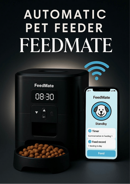 FeedMate™ – Smart Pet Feeder | Automatic Food Dispenser for Cats & Dogs – Smart Automatic Feeder for Cats and Dogs | Feedmate