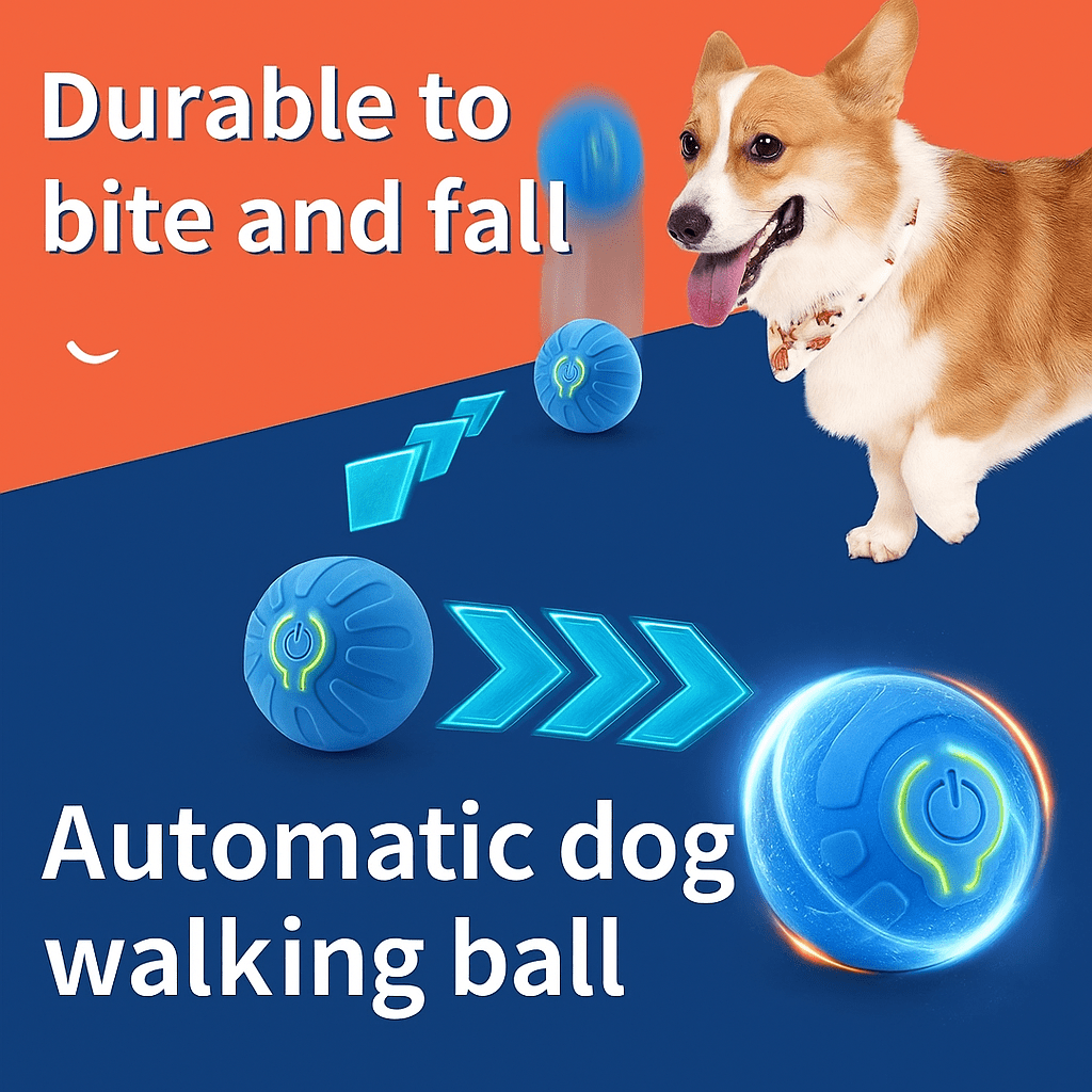 FeedMate SmartBall™ – The Bouncing Fun Ball for Your Pet! – Smart Automatic Feeder for Cats and Dog toys | Feedmate